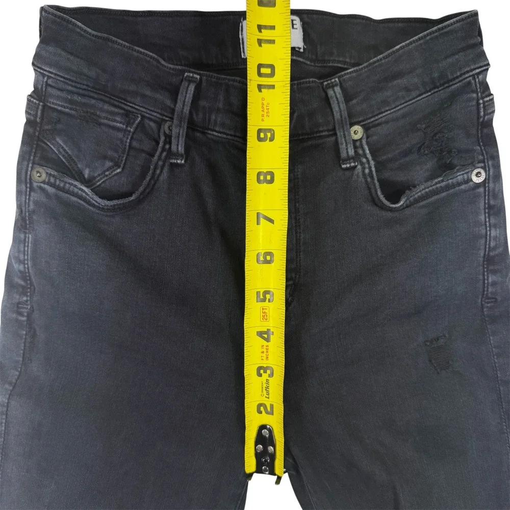 AGOLDE Premium Wash Dark Blue‎ Denim Jeans Distressed Raw Hem Skinny Size 25